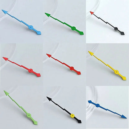 Green luminous watch hands for NH34, NH35, NH36 movements, personalized second hand.
