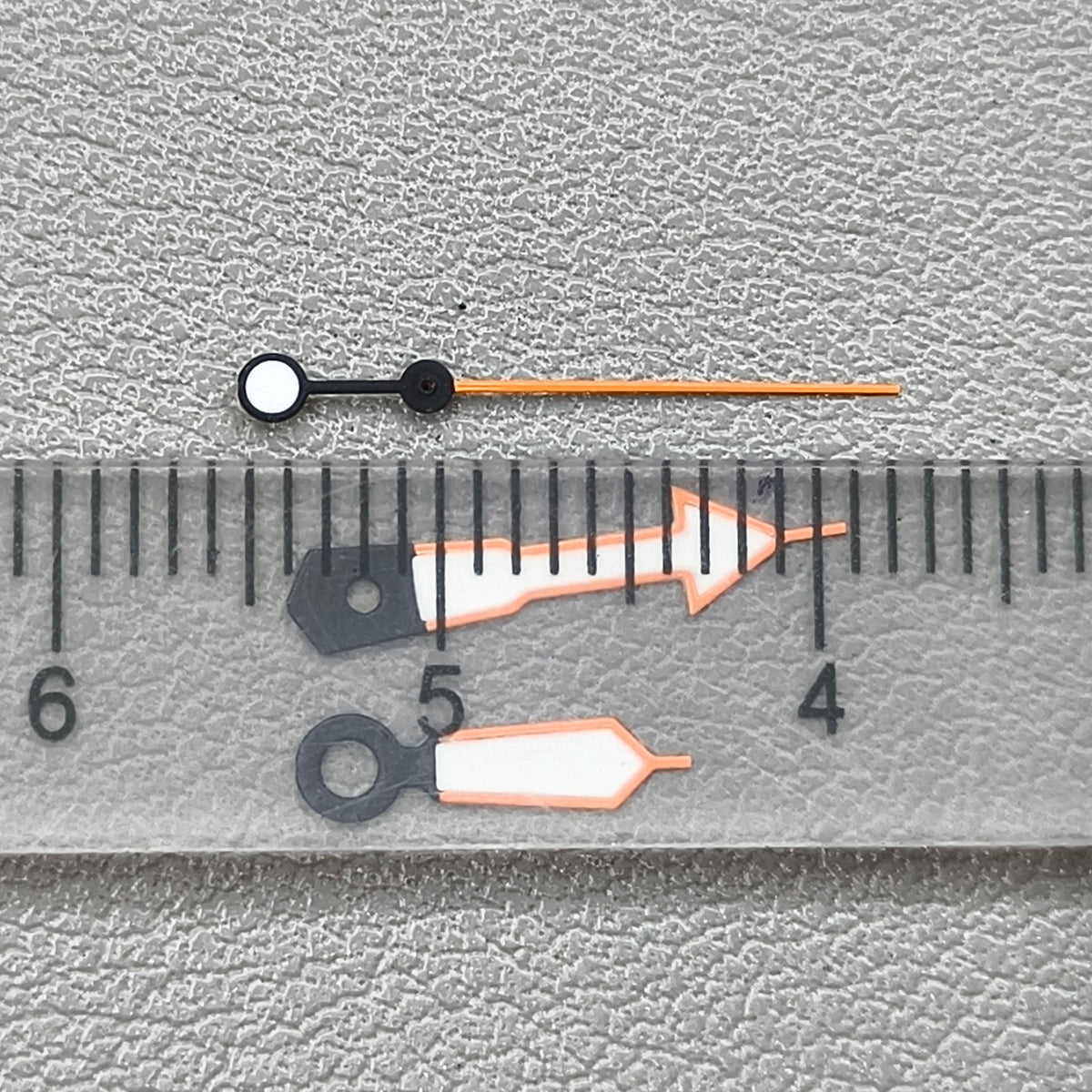 White Orange Border Green Luminous Watch Hands for NH35/NH36/4R/7S Movement