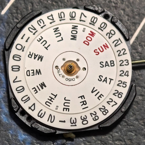 Japan Made Epson VX33 Quartz Movement 3 Hands English Disk Day Date Watch Part