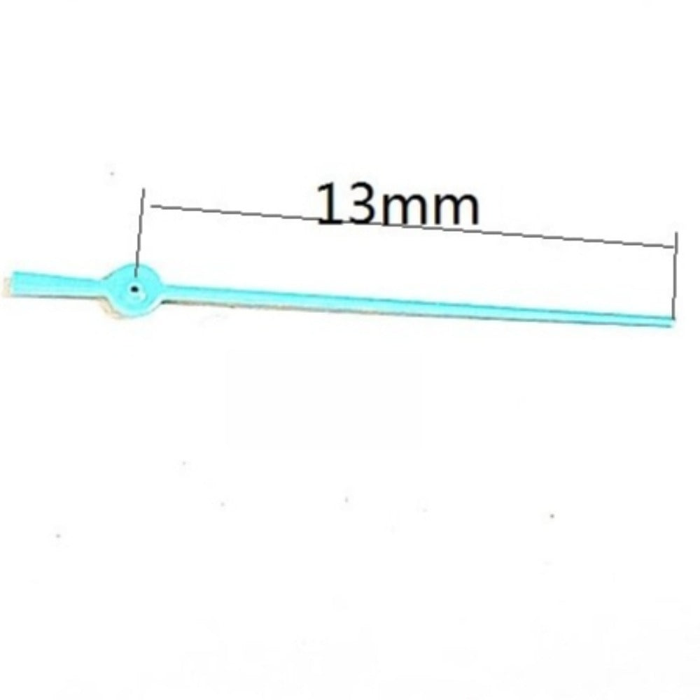 Set of 3 light blue 13mm second hands compatible with Miyota FS00 FS01 FS10 watch movements, precision parts.
