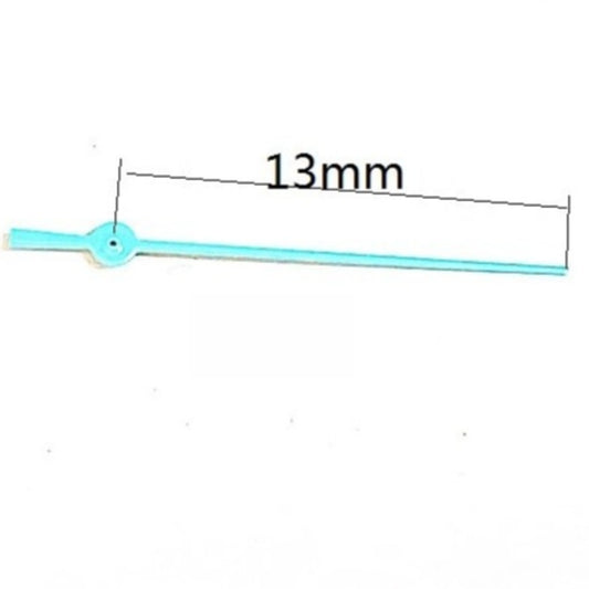 Set of 3 light blue 13mm second hands compatible with Miyota FS00 FS01 FS10 watch movements, precision parts.