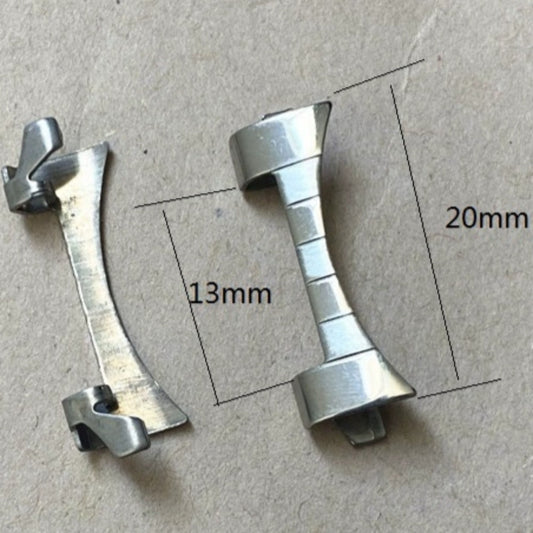 13x20mm Silver Steel Curved End Links Spring Bars Bracelet Watch Band Strap#358