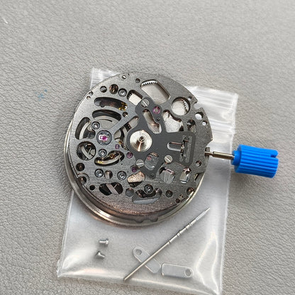 Japan Seiko SII NH72 NH72A  Black Hollow Automatic Movement