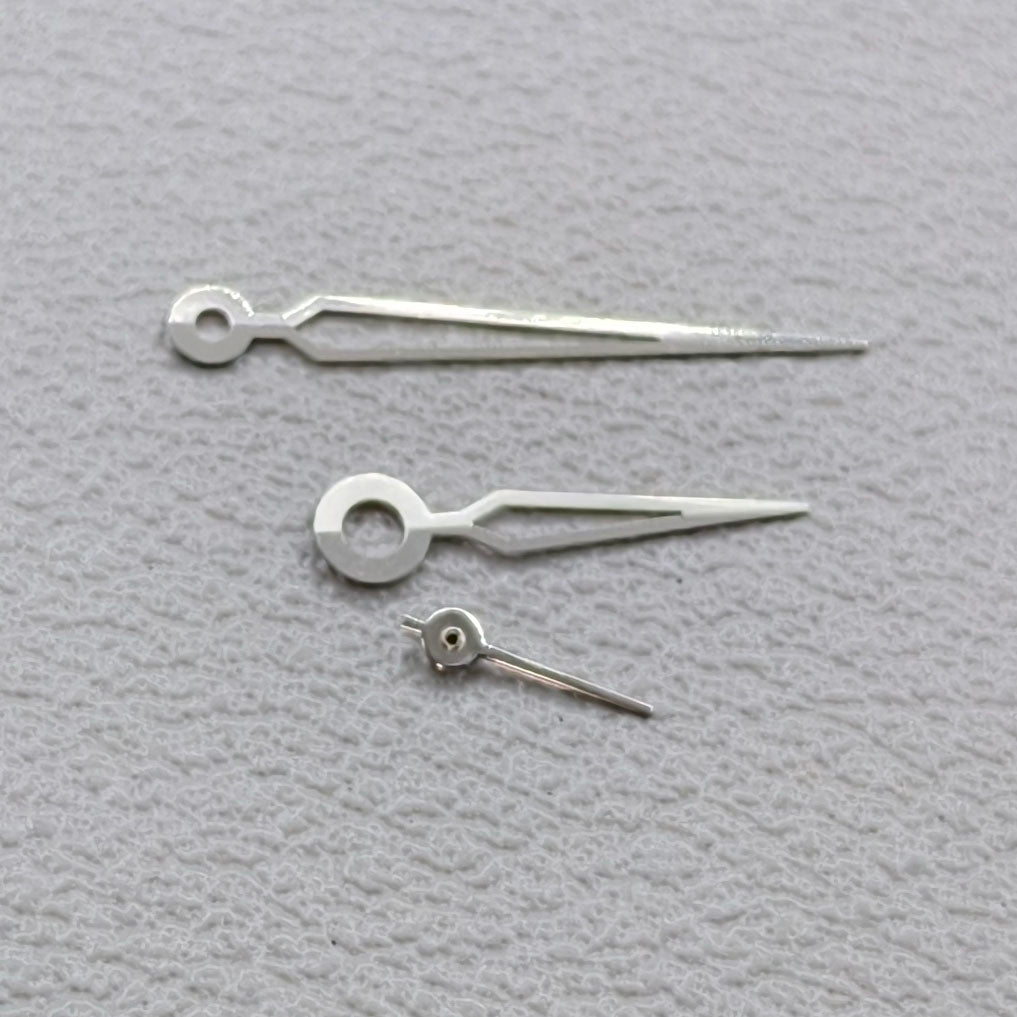 2 Sets Silver Trim Hollow Arrow Shape Watch Hands for Miyota 1L45 Quartz Movement