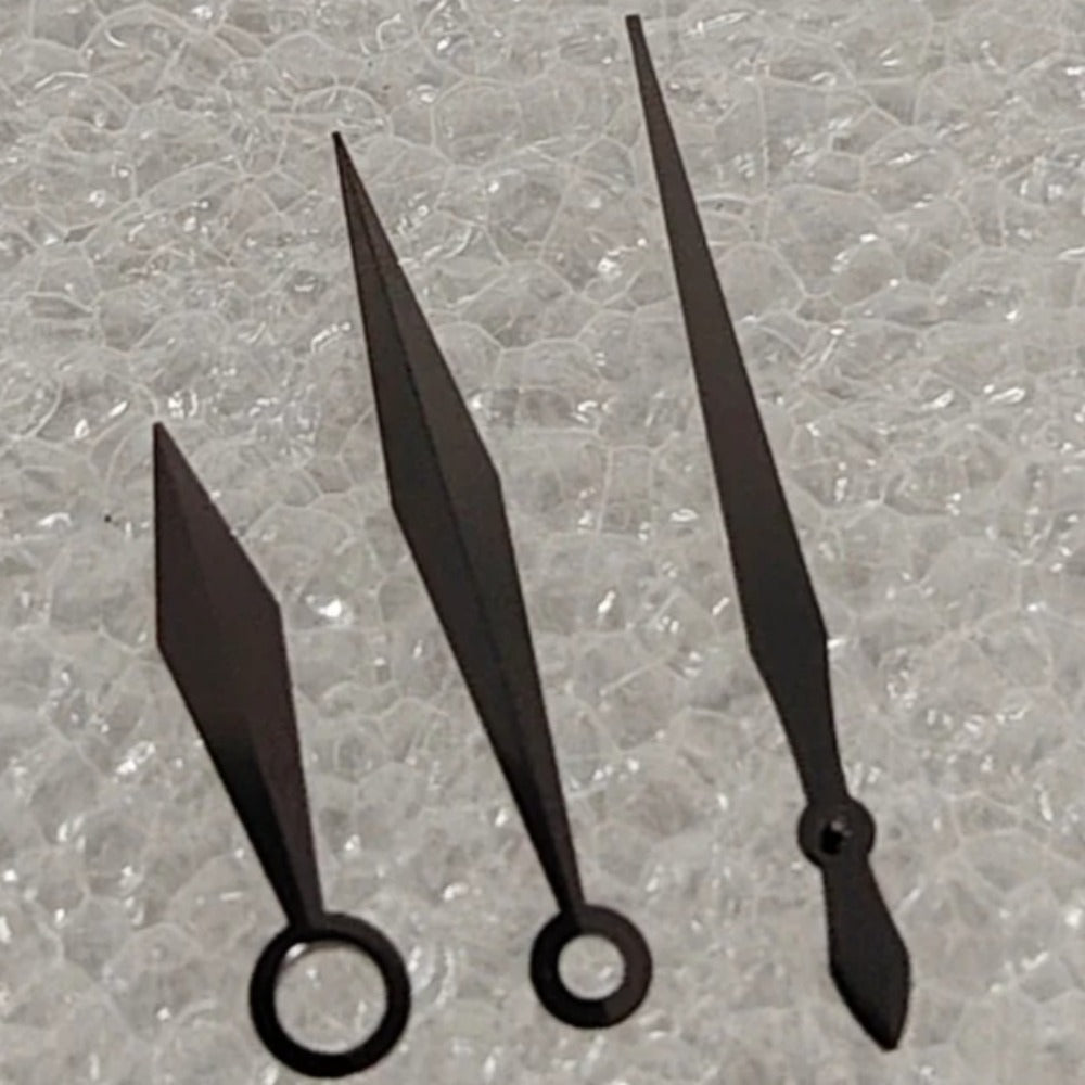 Black 12.5mm Sword-shaped watch Hands no lume for NH35 NH36 Movement