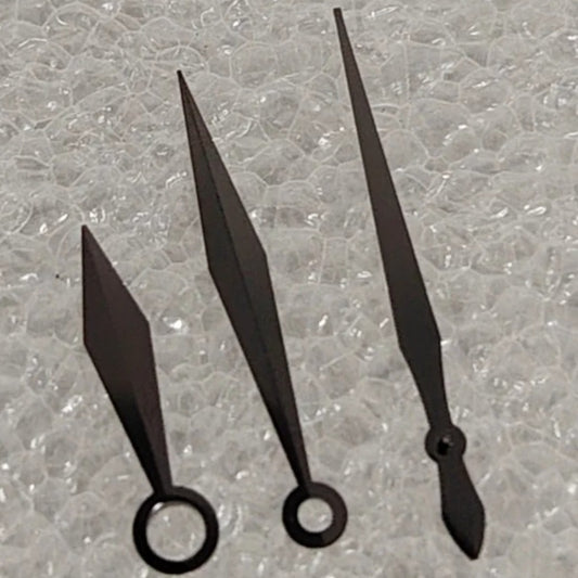 Black 12.5mm Sword-shaped watch Hands no lume for NH35 NH36 Movement