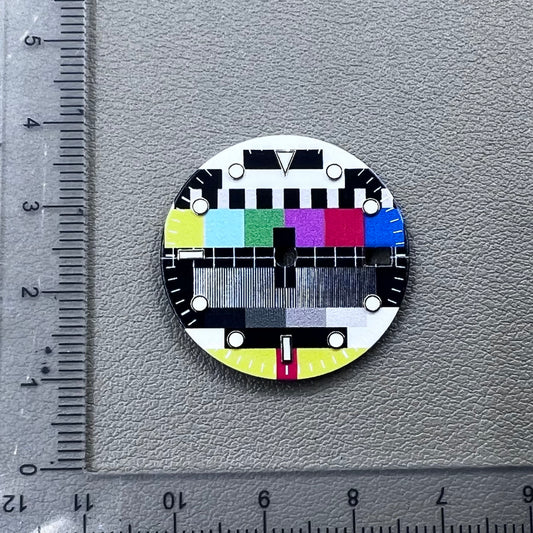 28.5mm vintage TV style watch dial with BGW9 lume, modified for NH35 movement, stylish accessory.