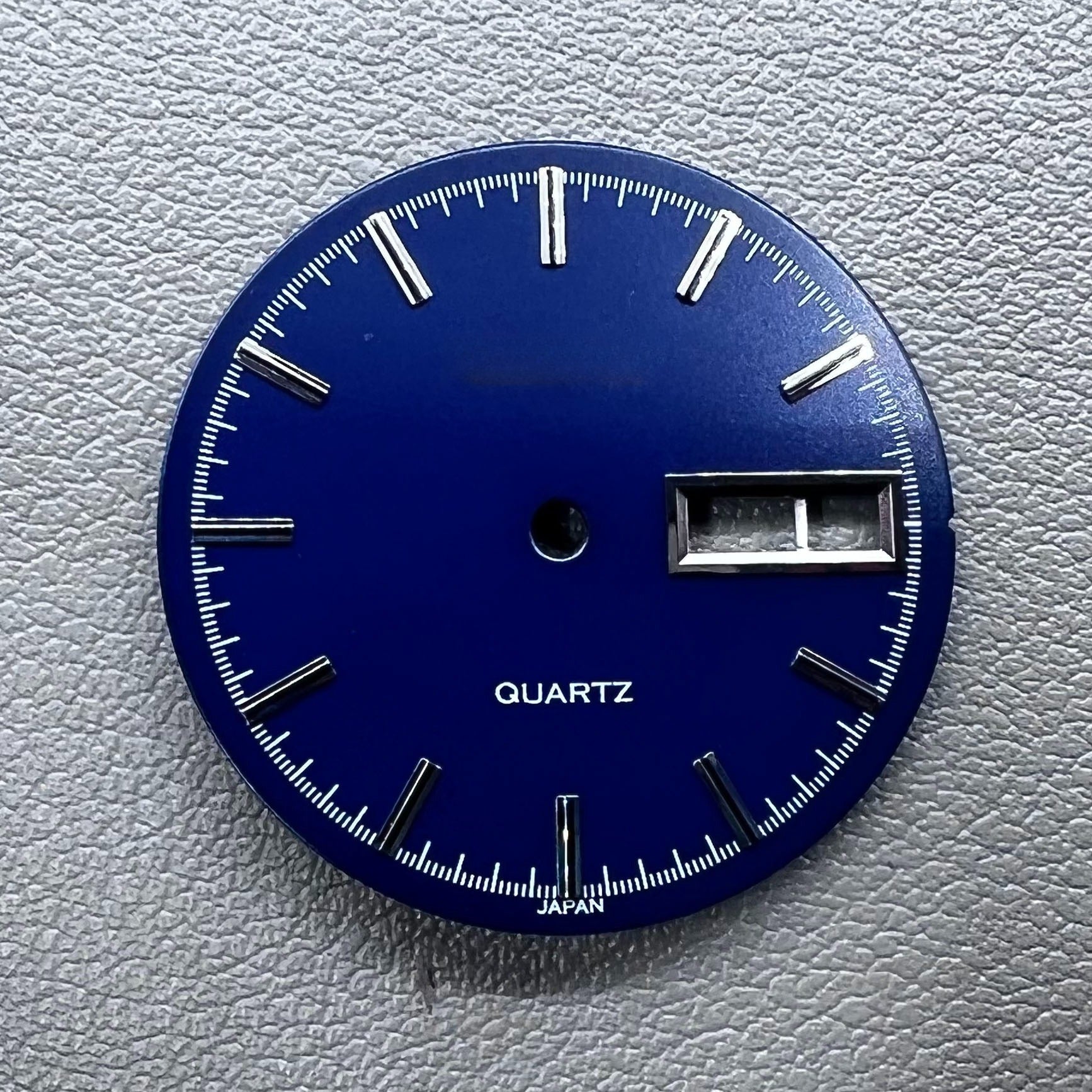 No Lume Blue 28.5mm Datejust dial, silver nails, fits 2305 movement watches.