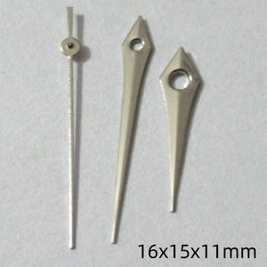 16mm Arrow Shape Silver Watch Hands Set for Miyota 2035 2115 2105 2305 Movement