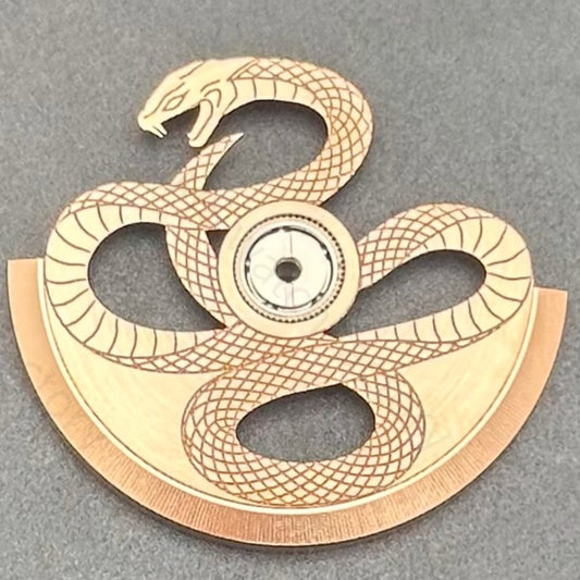 Modified Rose Golden Hollow Snake Rotor Oscillating Weight for NH35 NH36 Movement