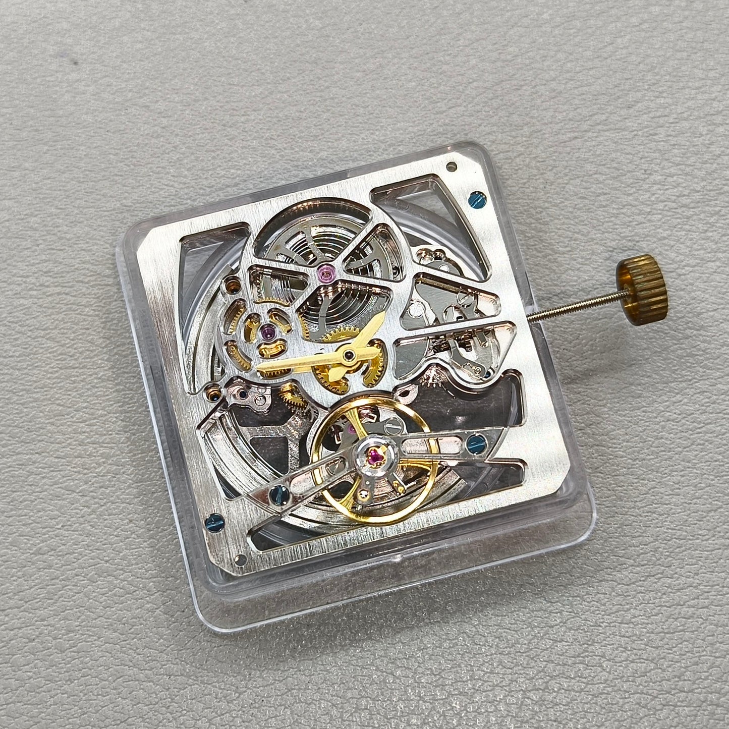 Hollow 2801-A Black Mechanical Movement 3 Hands 25 Jewels
