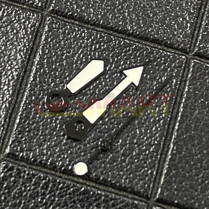 Multi-color luminous watch hands with black trim for NH35/NH36/4R/7S movement