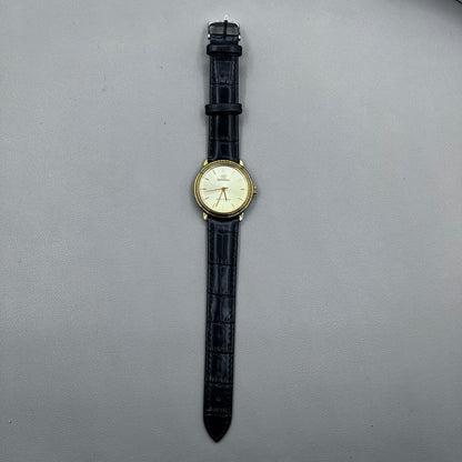 35mm Black Strap Round Golden Case Golden Dial Tianjin Seagull Manual Mechanical Watch