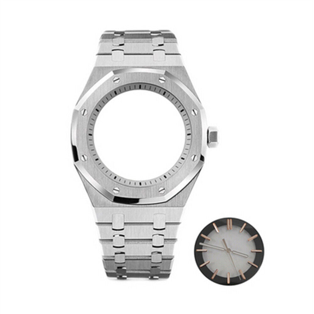 41MM Watch Case + Strap + Dial + Watch Hands for NH70 Modified Case