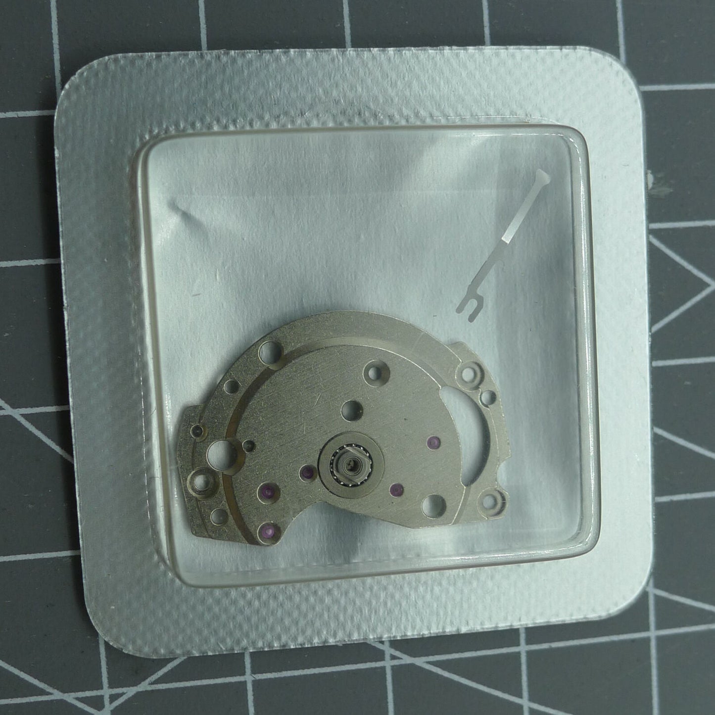 Silver upper bridge splint for Miyota 8200 8215 watch movement, durable generic replacement part.