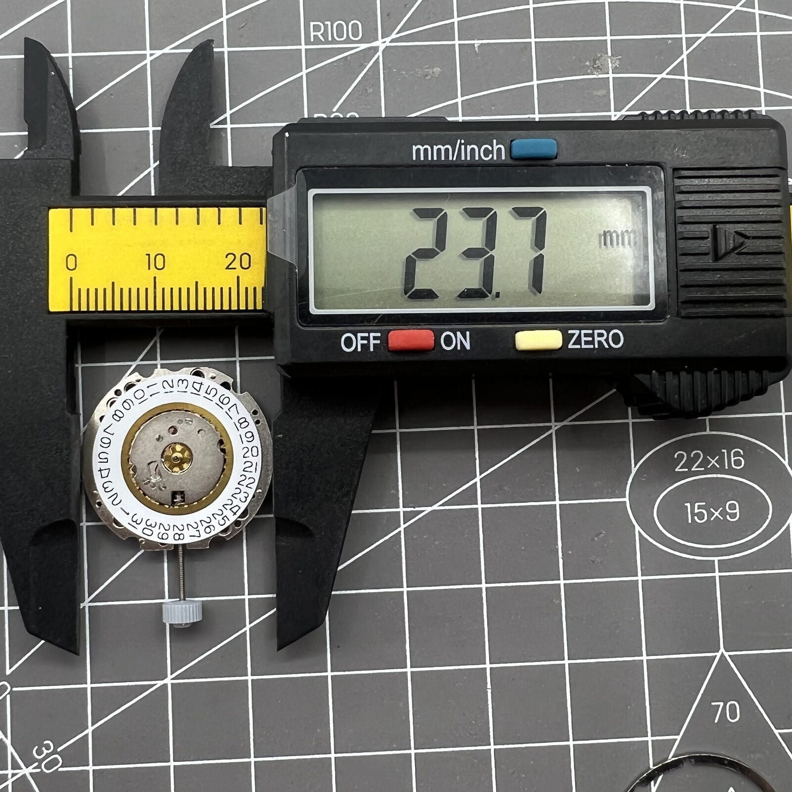 Swiss Made Ronda 705 quartz movement watch accessory featuring date display at 3 o'clock for accuracy and reliability.