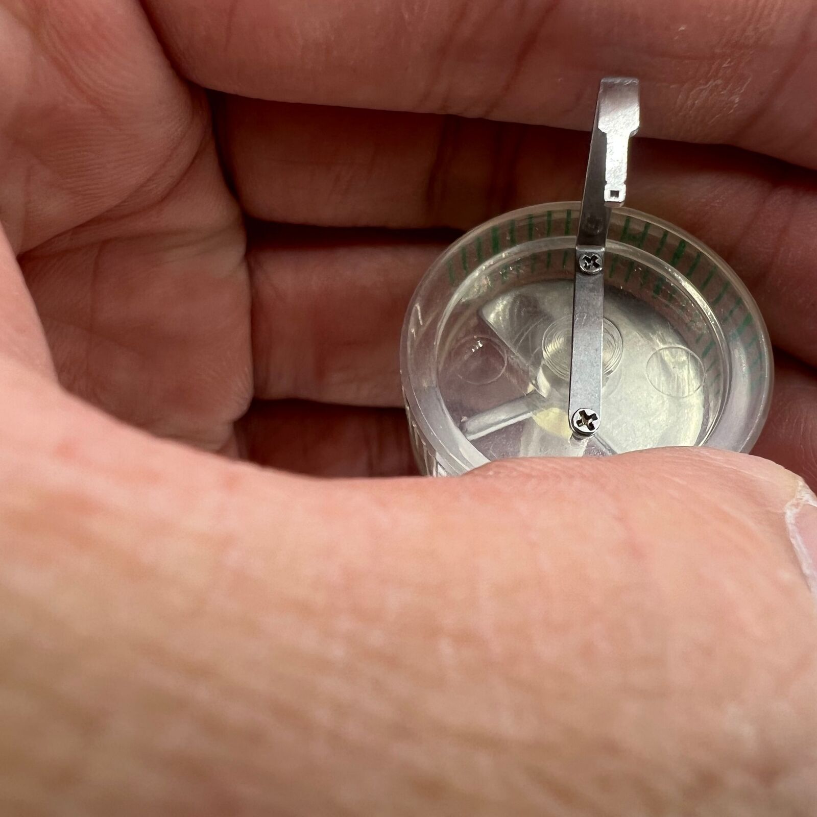 Horotec Micro Stella screw tool for precise balance regulation on Omega Co-Axial watches.