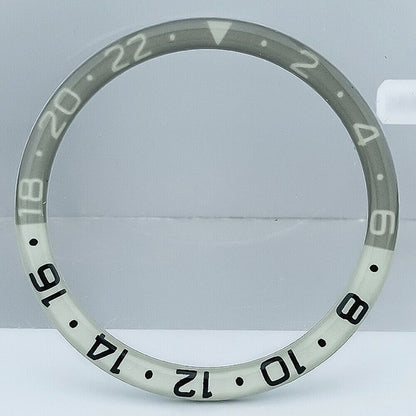 38mm blue luminous resin bezel for SKX007, SKX011 watches, featuring durable aluminum alloy design.