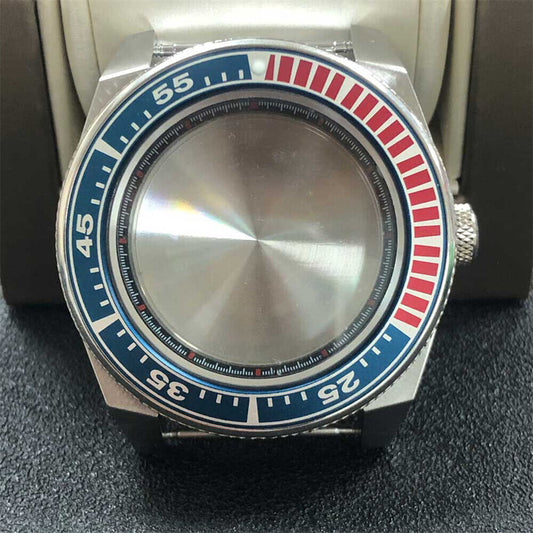 316L stainless steel watch case with 43MM aluminum ring, waterproof design for NH36/NH35 movements