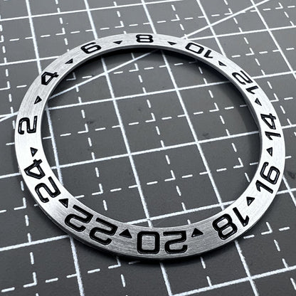 38 mm silberne Keramiklünette GMT für 40 mm automatische mechanische Herrenuhr 