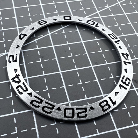 38 mm silberne Keramiklünette GMT für 40 mm automatische mechanische Herrenuhr 
