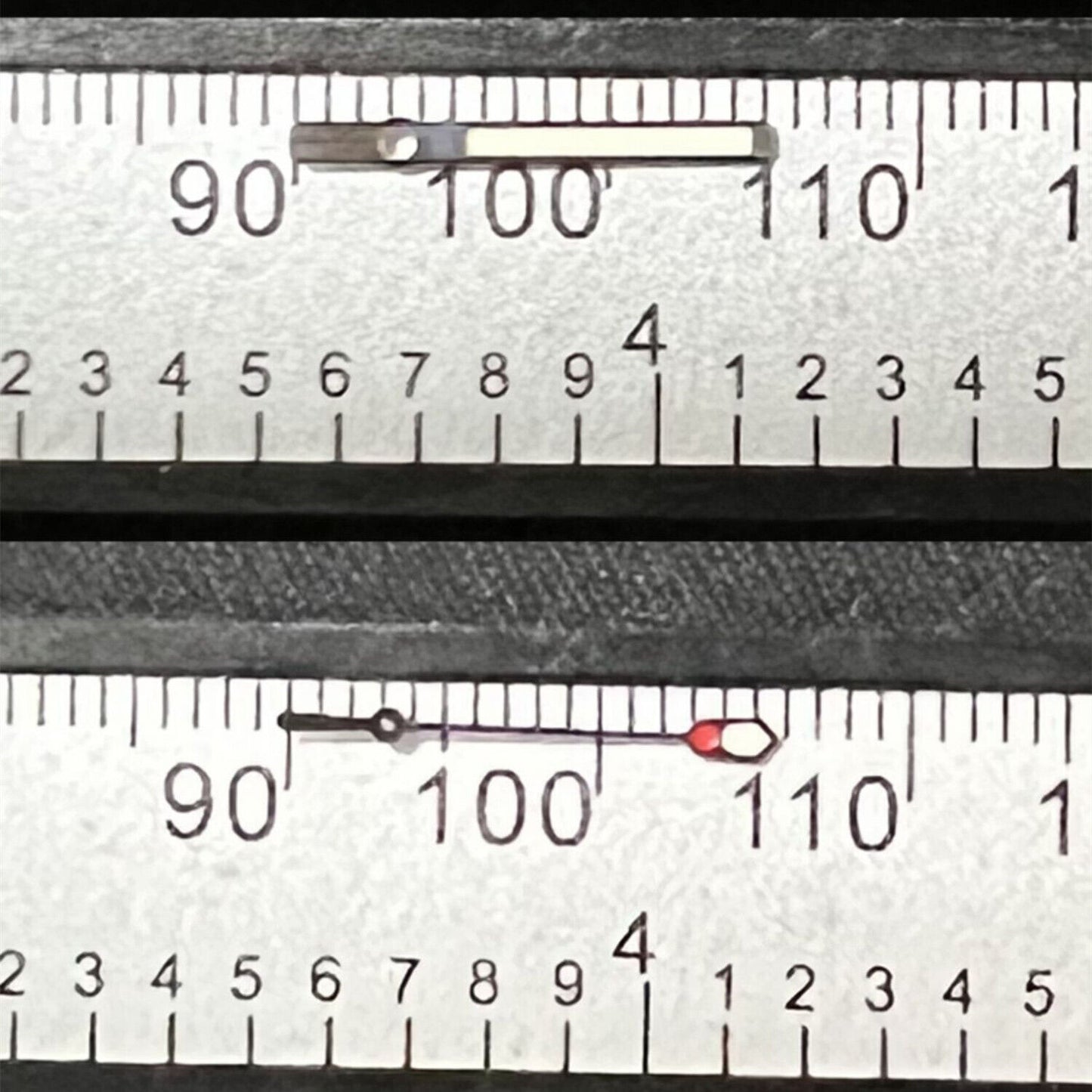 Aiguilles de montre de plongée lumineuses vertes C3 12 mm avec garniture argentée pour SKX/SBBN NH35A/NH36