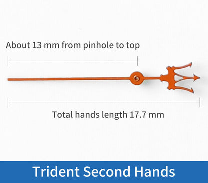 Trident brand luminous second hands for SKX007 and SKX009 watches, compatible with 4R36, 6309, NE15, NH36 movements.