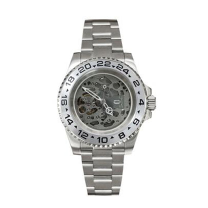 NH70 40mm Stainless Steel Watch Case Sapphire Glass Hollow Dial Luminous Hands