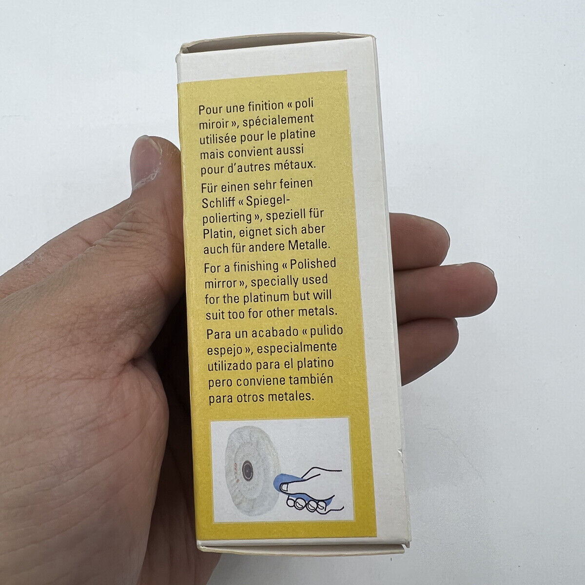 Bergeon 6993 polishing paste for watch accessories, delivering a high-gloss mirror finish on metal parts.