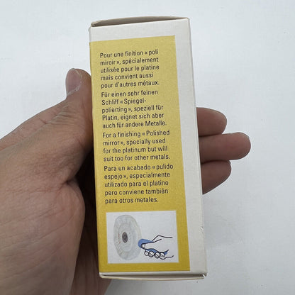 Bergeon 6993 polishing paste for watch accessories, delivering a high-gloss mirror finish on metal parts.