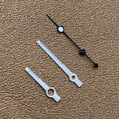 Green luminous watch hands set with lightning-style second hand for NH35 NH36 movement, Seiko-compatible.