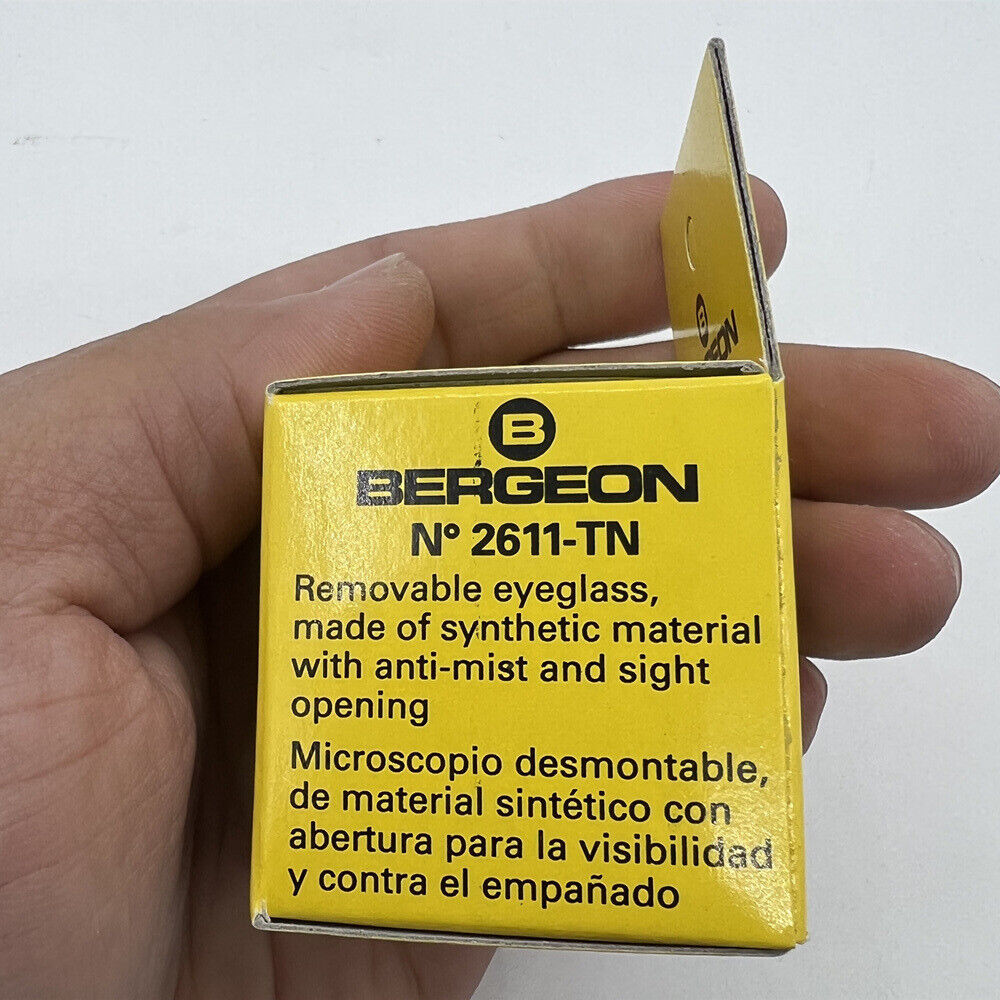 Bergeon 2611-TN-3 loupe with 3.3x magnification, ideal for detailed watch accessory inspections.