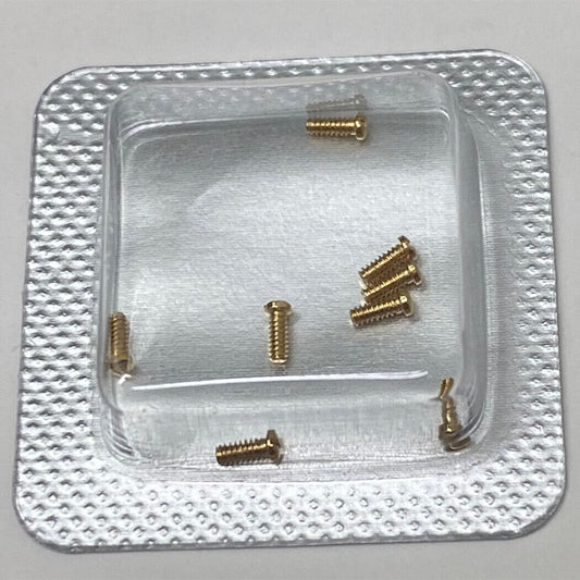 Men's 3x1mm slotted watch back cover screws for Cartier watches, durable replacement parts for repairs.