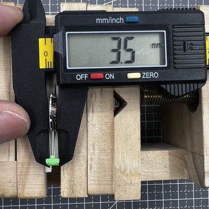Miyota 4T13 quartz watch movement showing 3 hands and date display at 3 o'clock slot