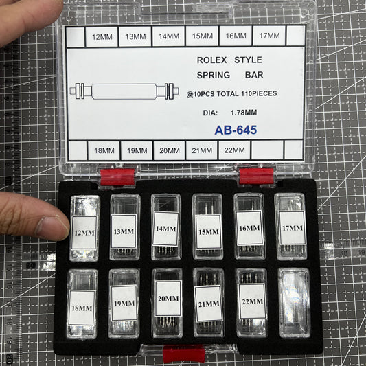 Kit de réparation de montres avec barrettes à ressort de style RLX, 110 pièces de diamètre 1,78 mm