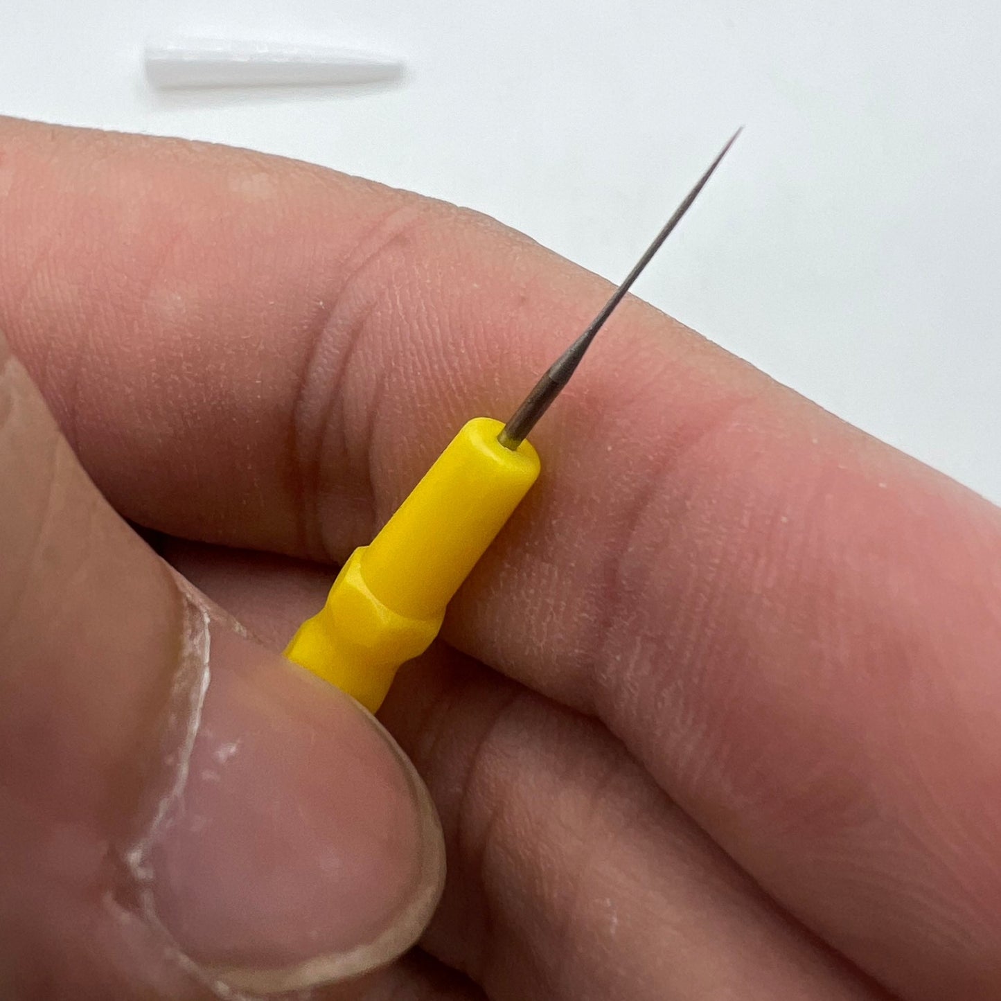 Bergeon 30102-D large yellow watch dip oiler for precise Swiss watch repair and maintenance.