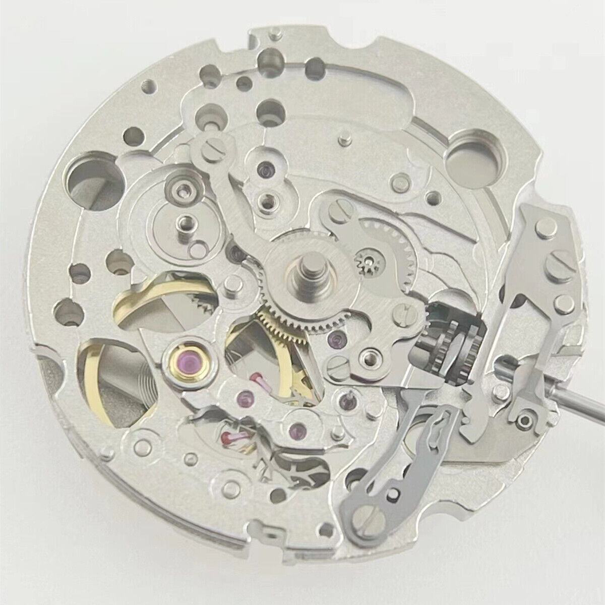 Miyota/Citizen 82S5 silver plated automatic watch movement for precise mechanical timekeeping