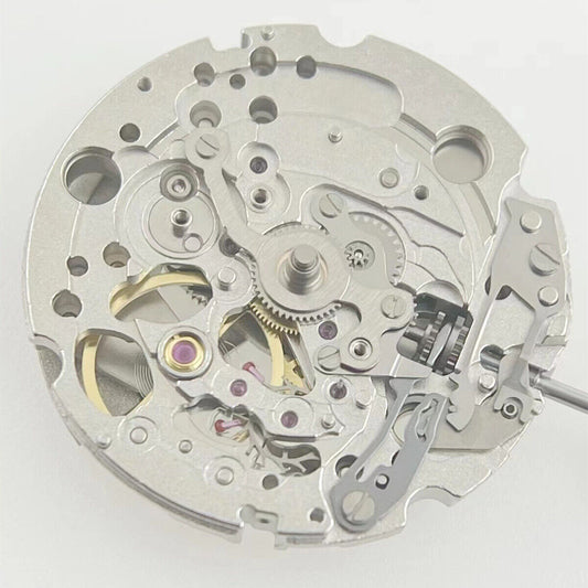 Miyota/Citizen 82S5 silver plated automatic watch movement for precise mechanical timekeeping