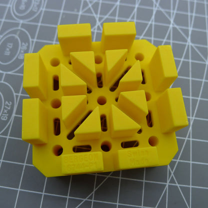 Bergeon 6744-P1-S flexible watch bracelet holder block for precise Swiss watch repairs.