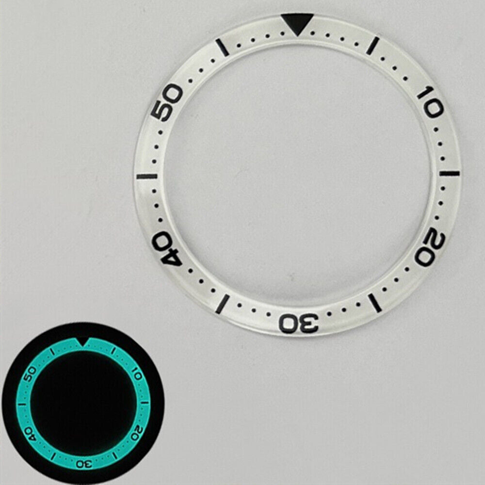 40.3mm green and blue C3/BGW9 lume diving bezel insert, durable and precise for watch repair.