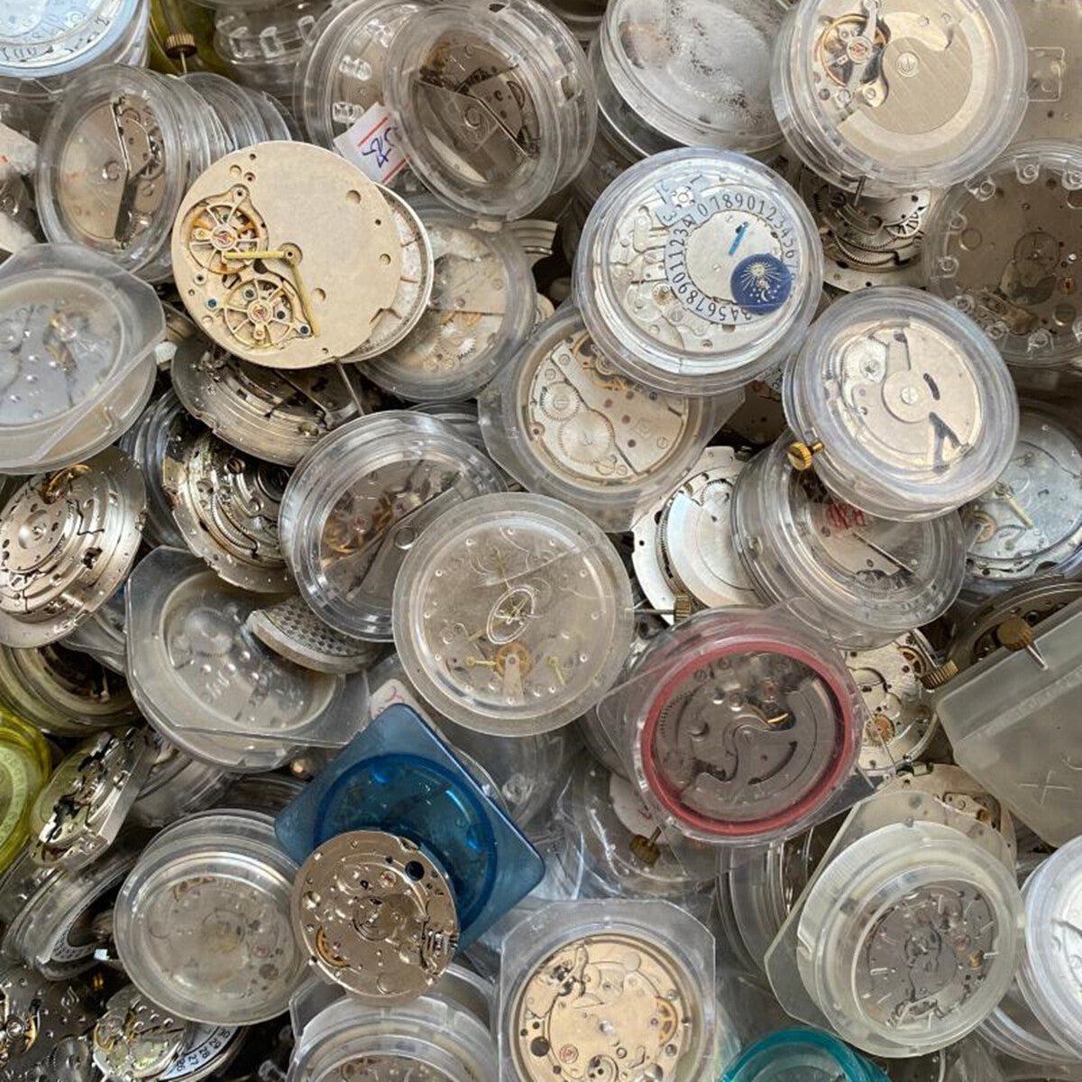 China Made automatic mechanical watch movement for disassembled practice, ideal for watch repair and learning.