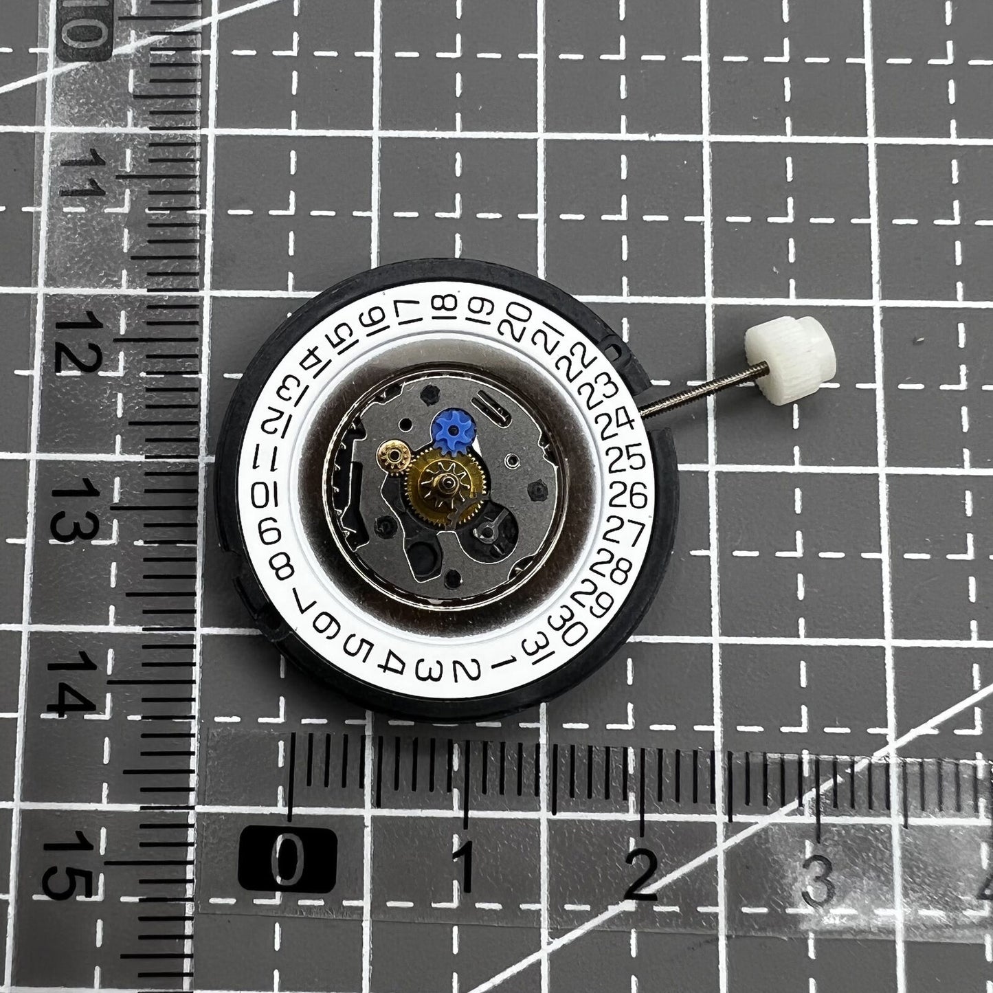 ETA 805.161 quartz watch movement close-up showing precise HCP height details.