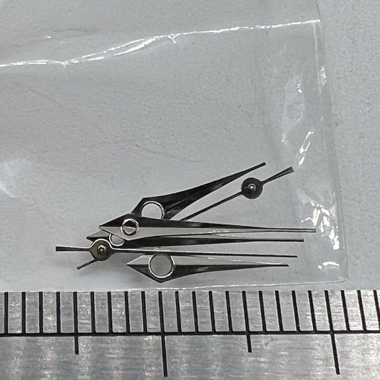 Silver long watch hands set without lume for Miyota 2035, 2115, 2105, 2305 movements