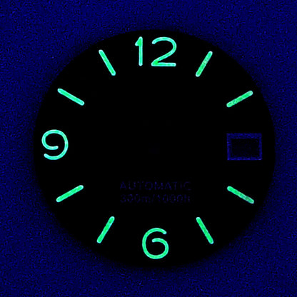 Green Luminous Orange Number Watch Dial for NH35 NH36 Movement Watch Part