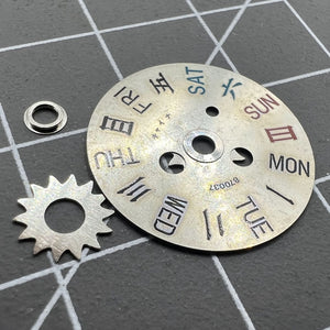 English+Chinese Week Disk Wheel Week Wheel for Orient 46941 46943 Movement