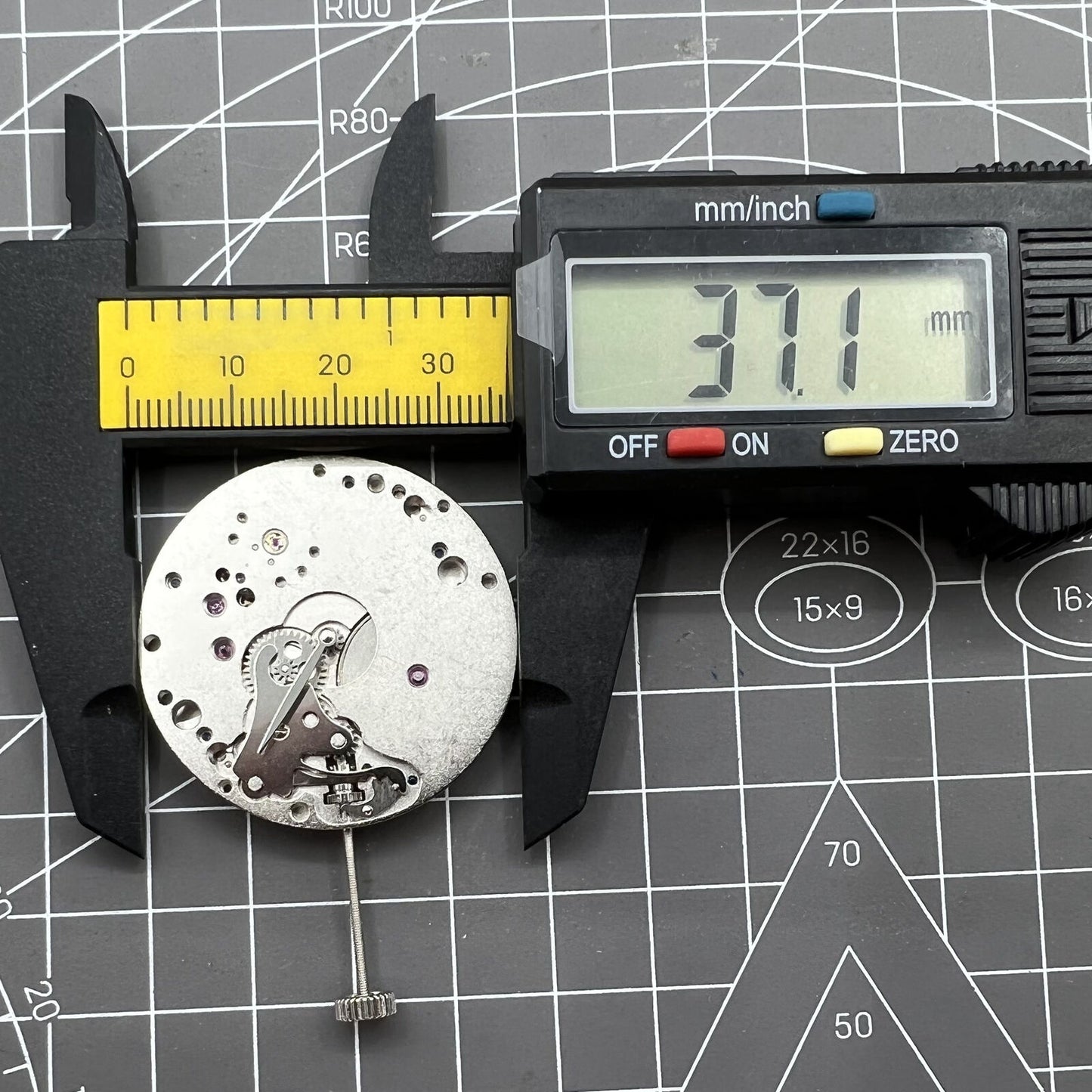 ETA 6498-1 mechanical watch movement with small seconds at 6 o'clock for accurate timekeeping by ETA.