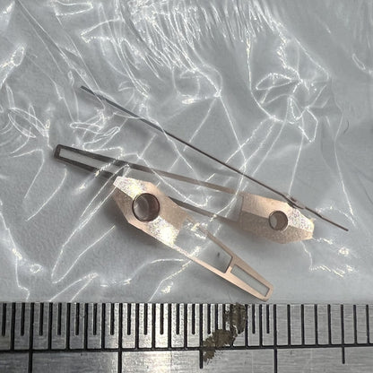 Green luminous rose gold watch hands set for Asian 8215 and Miyota 8N24 movements.