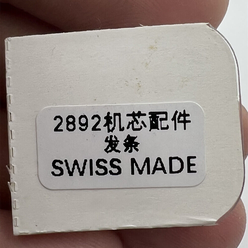 Swiss Made mainspring for ETA2892A2 watch movement, durable repair part, precision fit.
