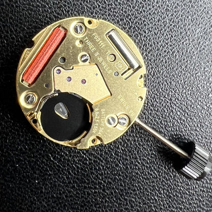 ETA F03.115 Swiss quartz watch movement with 3 hands and date display at 6 o?clock, precise and reliable timekeeping.