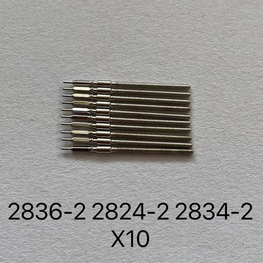 Lot de 10 tiges de remontoir de montre génériques pour ETA2836-2 2824-2 2834-2 